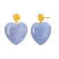 Penny Blue Lace øreringe forgyldt Maanesten