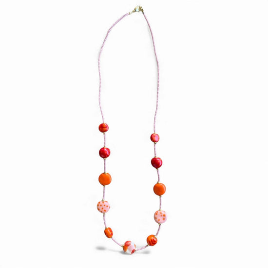 Perlekæde Delicate Orange Blossom Kazuri