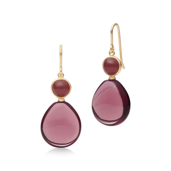 Prime Drop Earrings Rhodolite Crystal Julie Sandlau