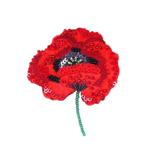 Red Poppy Brooche Trovelore
