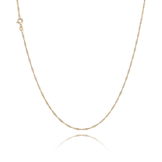14K Singapore 1,50mm guld kæde