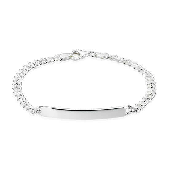 Panser Sølv Armbånd m. Plade 1,25mm 18,5cm