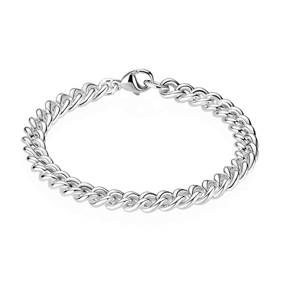 Panser Rund 2,05mm Sølv armbånd 21 cm