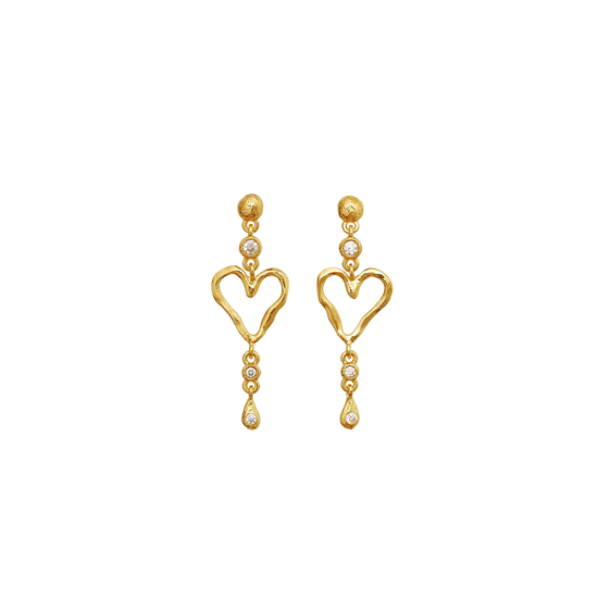 Sabi Twinkle øreringe Forgyldt Maanesten