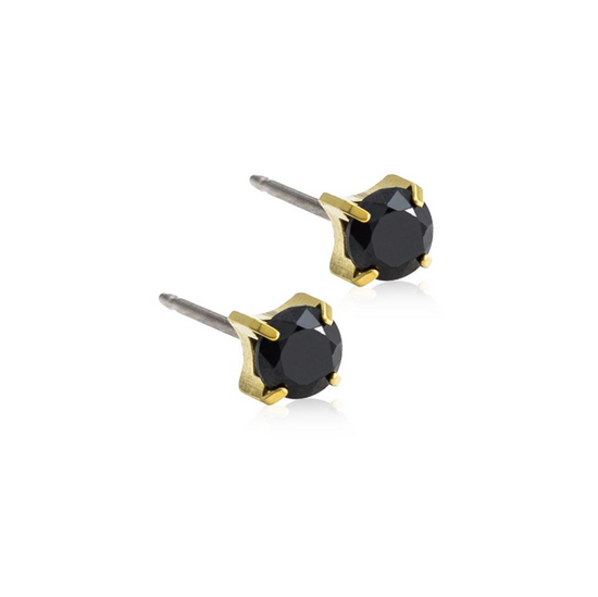 Tiffany 5mm cz Black GT Blomdahl