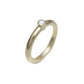 14K Charlotte ring rødguld 0,10ct blank overflade - Divine by Norup