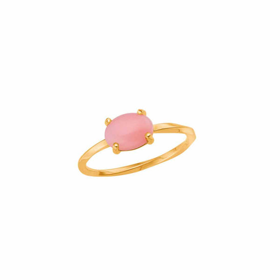 10-Karat ring m. pink Opal