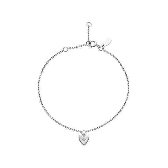 Taffy armbånd sølv Maanesten