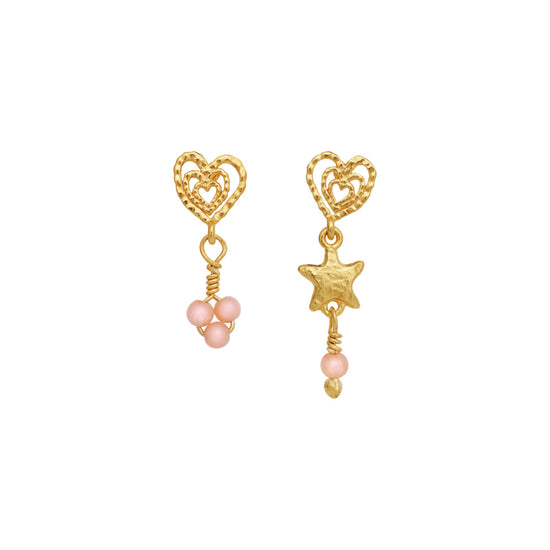 Vibe øreringe forgyldt Maanesten