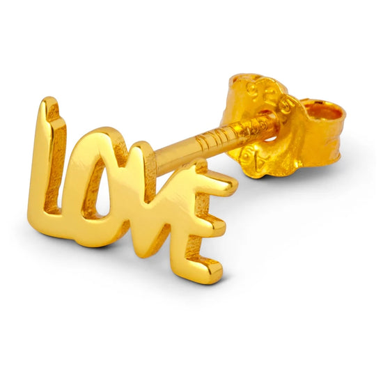 Word Love 1 pcs earring forgyldt Lulu