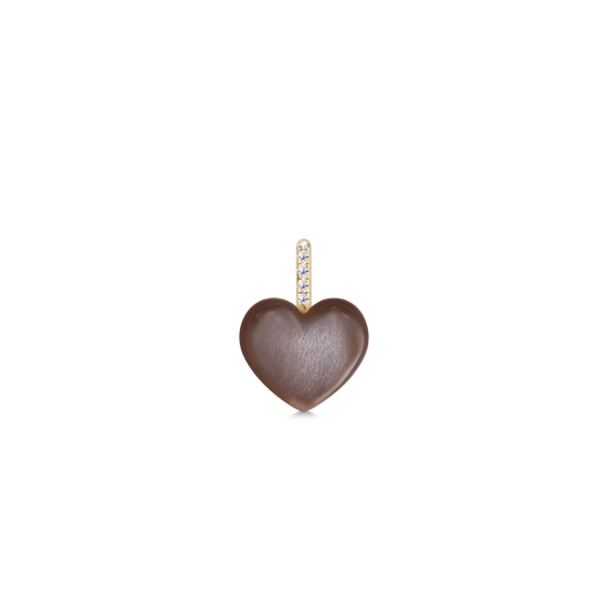 14Kt. Luna Love vedhæng Chocolate Moonstone I/SI brilliant Julie Sandlau
