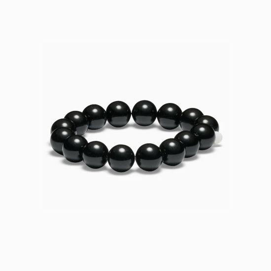 Chunky Black Onyx Stretch Armbånd - Soï
