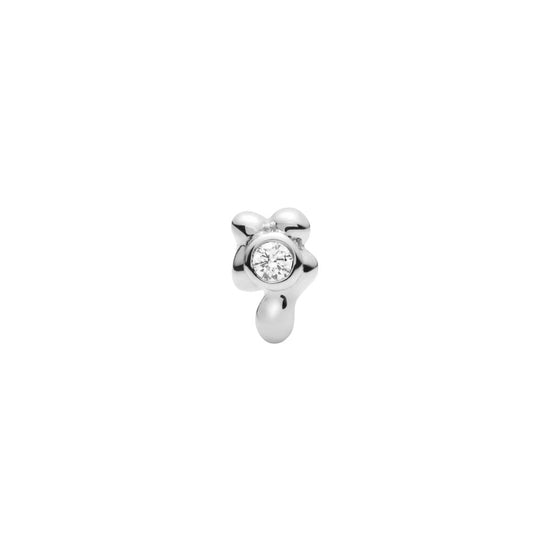 Iris single rho. sølv ørestik