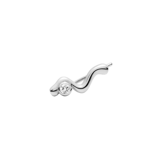 Nora Left Crawler Earring rho. sølv
