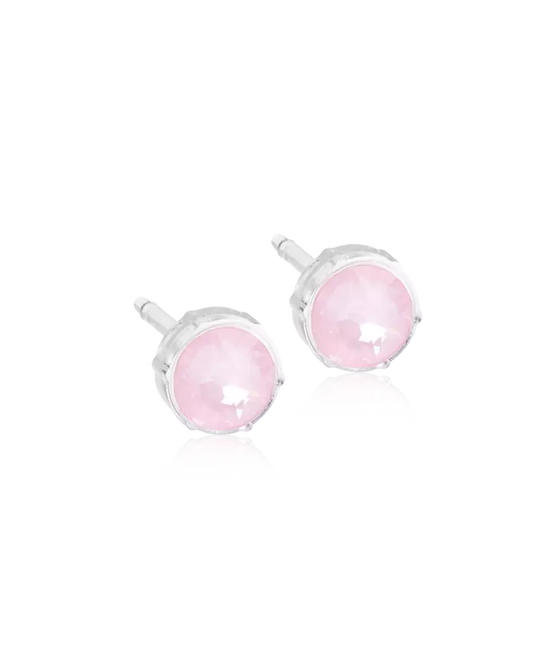 MP Bezel 6 mm øreringe Soft rose Medical plastic Blomdahl