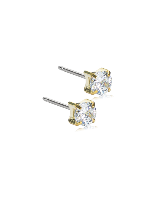 Tiffany CZ White 5mm øretikker Blomdahl