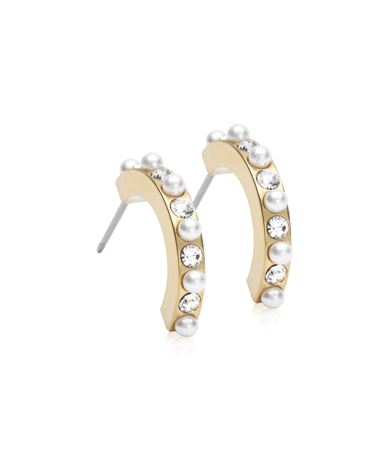 GT Pendant Mixed Curved 15 mm, Crystal/White Blomdahl
