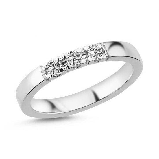 14K Unite Alliancering 3x0,11ct W-SI hvidguld Nuran