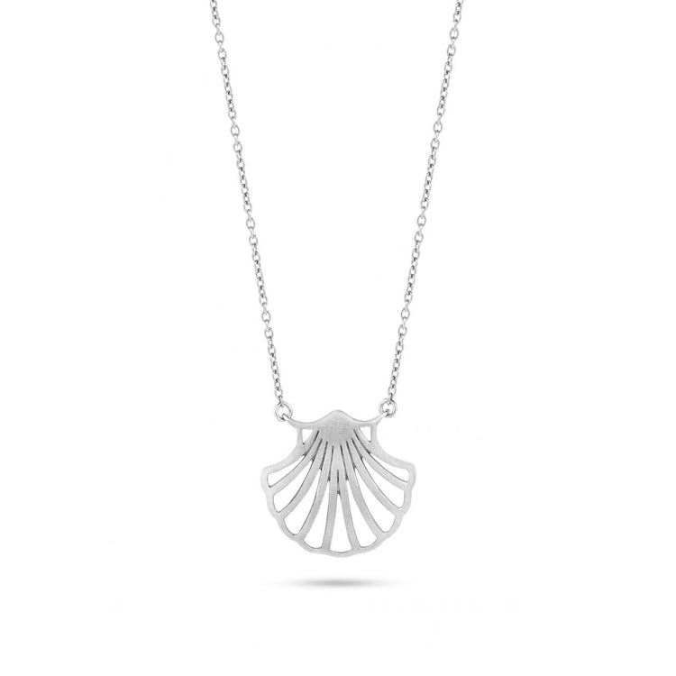 Spirit Icons - Shell halskæde 45 cm - Sølv 