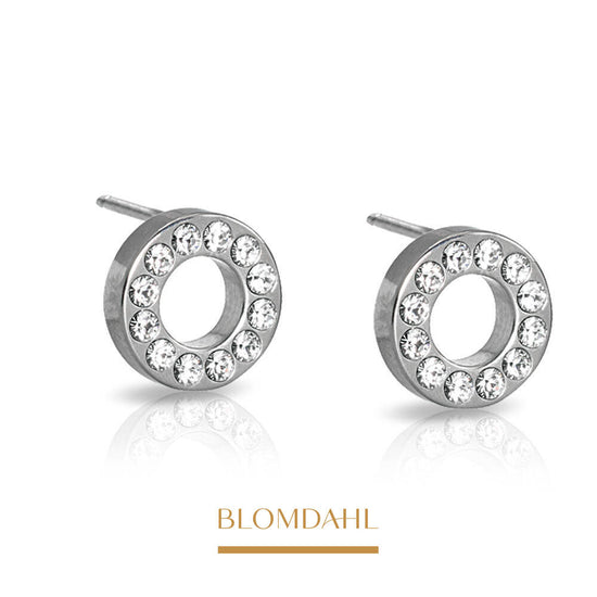 Blomdahl - Brillance Puck Hollow 8 mm Crystal NT