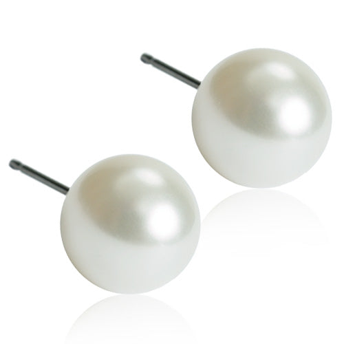 Blomdahl - Pearl 10mm White Ørestikker