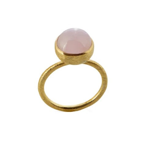 Fg ring 10mm lyserød krystal