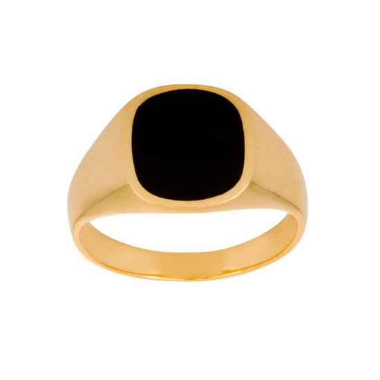 NOA - 8kt. guldherre ring m/onyx st. 63