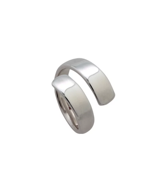 Randers Sølv - Slangering m. 2 flade ender st 56 