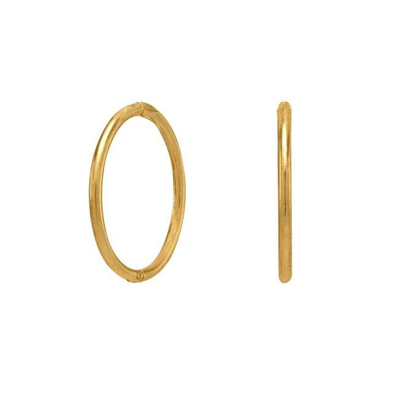 14kt. guld creoler 12 mm Siersbøl