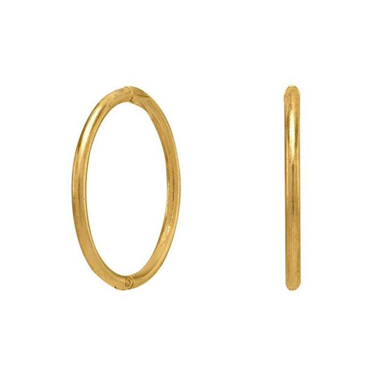 14K Creol Guld 15mm dia. 1mm tråd