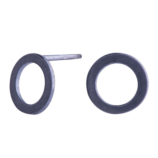 9MM Oxyderet Cirkel Ørestik