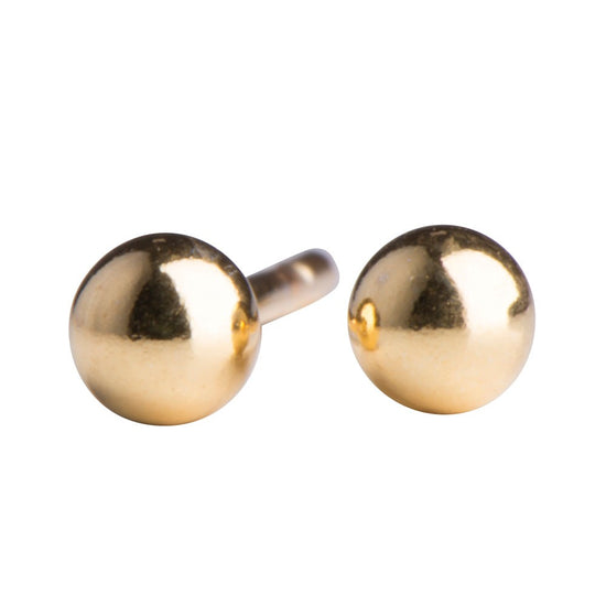 6MM Forgyldt Kugleørestik