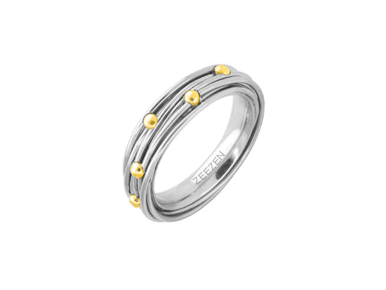 Zeezen - Titan Ring m/ 18kt Guld poleret