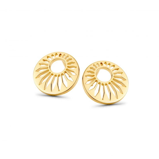Spirit Icons - Peacock Stud Forgyldt Cz