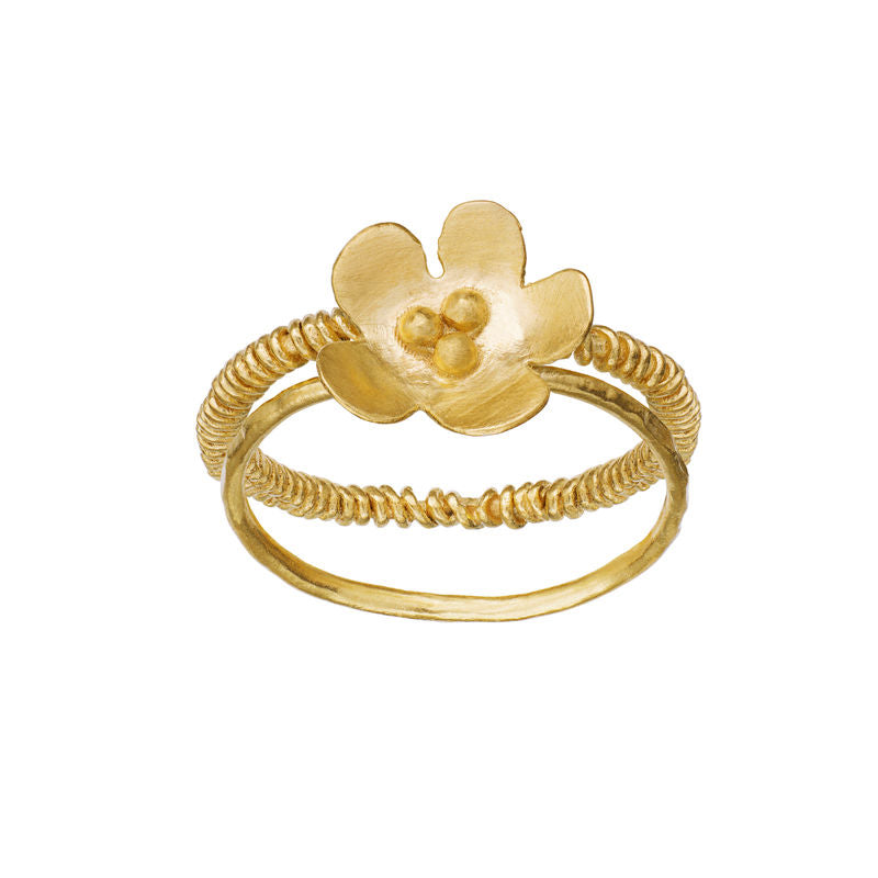 Maanesten - Bellflower Ring Forgyldt st. 53 Olga Bonne 