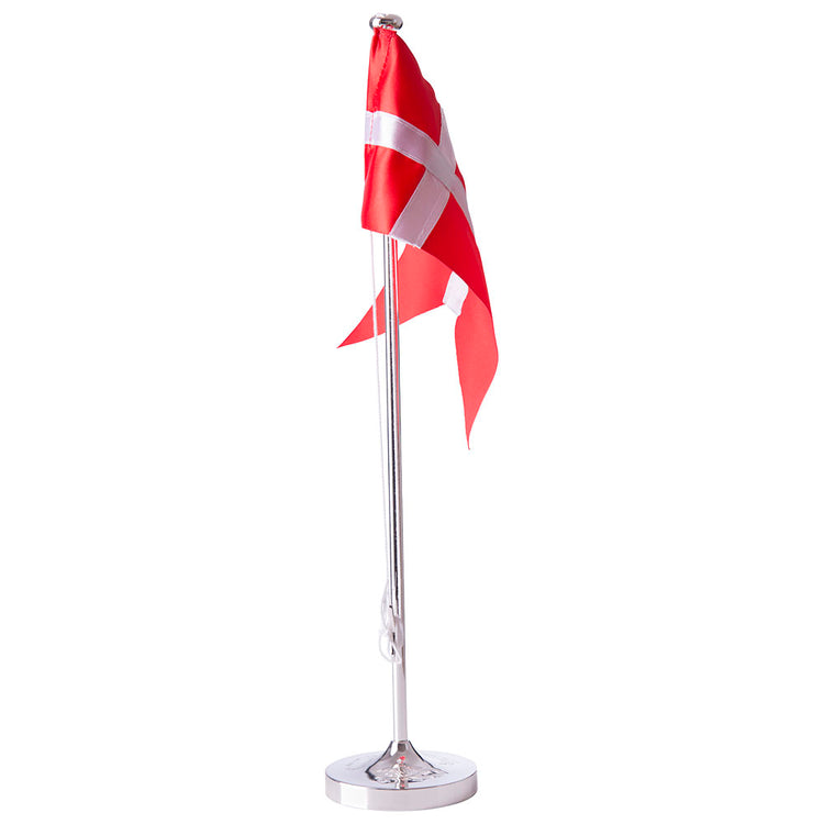 Forkromet Flagstang 38,5 CM. Dåbsfod