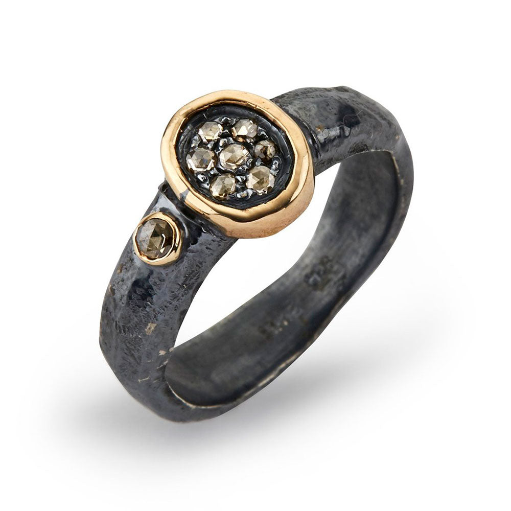 By Birdie Bronx Ring med rose diamant (0,20ct.)