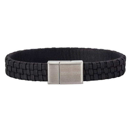 Armbånd Sort Kalvelæder 19 cm 12mm - SON of Noa
