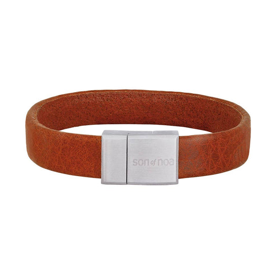 Armbånd Cognac Kalvelæder 19 cm 12mm - SON of Noa 