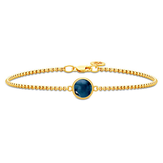 Julie Sandlau - Primini Armbånd - Gold/Safirblå