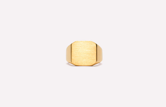 IX - Octagon Signet Ring st. 58 Forgyldt