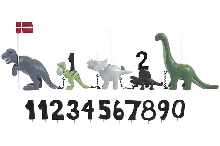 Fødselsdagstog dinosaur, m. 11 tal