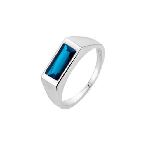 Harald Ring Sølv rho. Blue