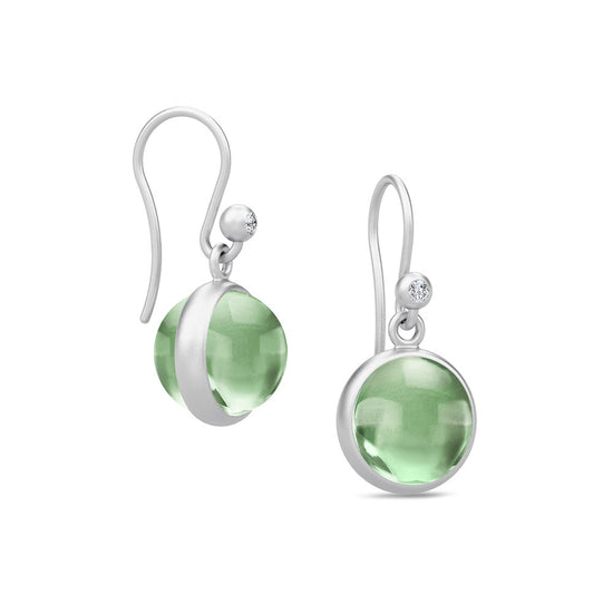 Julie Sandlau - Prime Earrings - Rhodium/Green