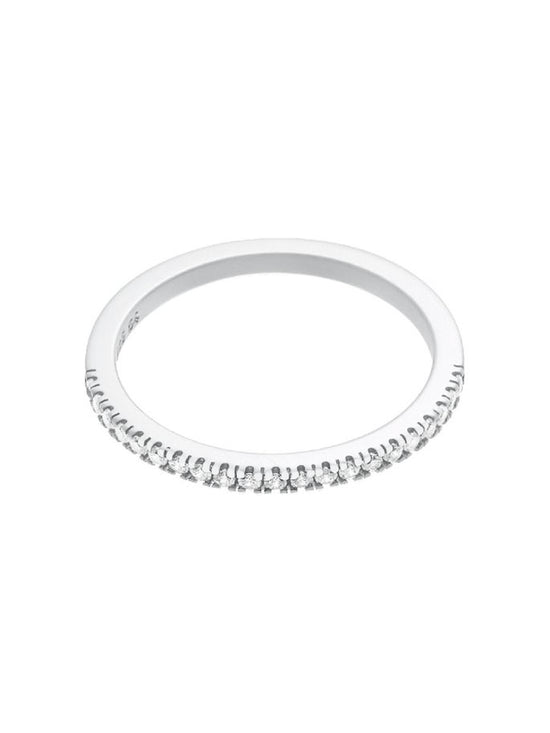 ID Fine - Simplicity Ring Str. 50 - Rhodineret/Hvid 