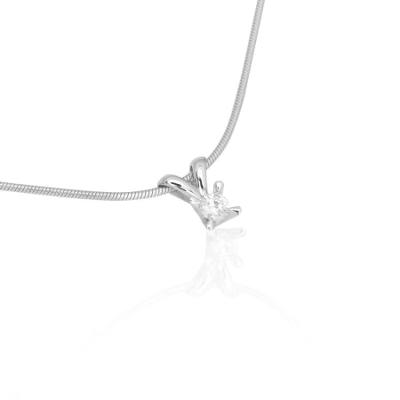 Lab-Grown 8K Celebrate Vedhæng 0,15 ct F-G/SI Hvidguld