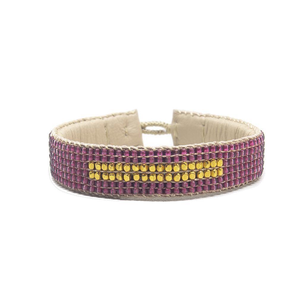 IBU Jewels - Big Stripe Pink Armbånd