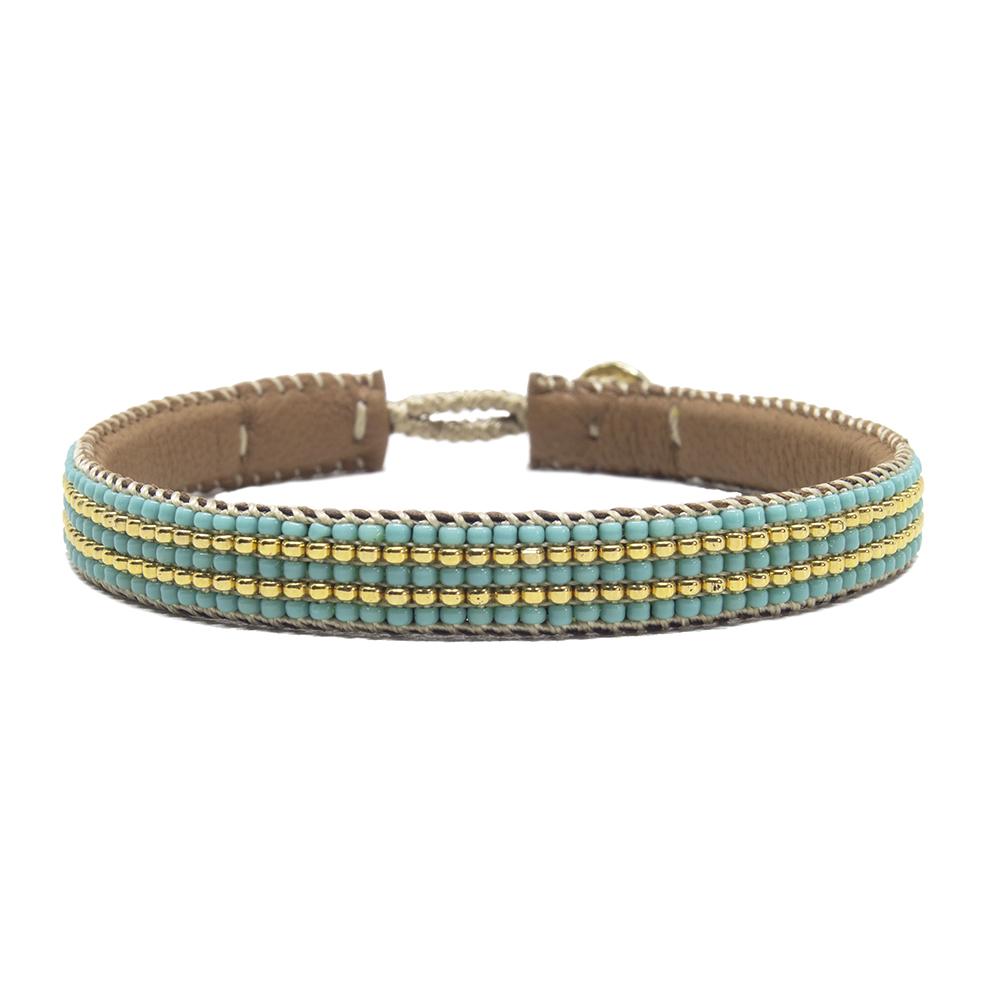 IBU Jewels - The Stripes Turquoise Armbånd