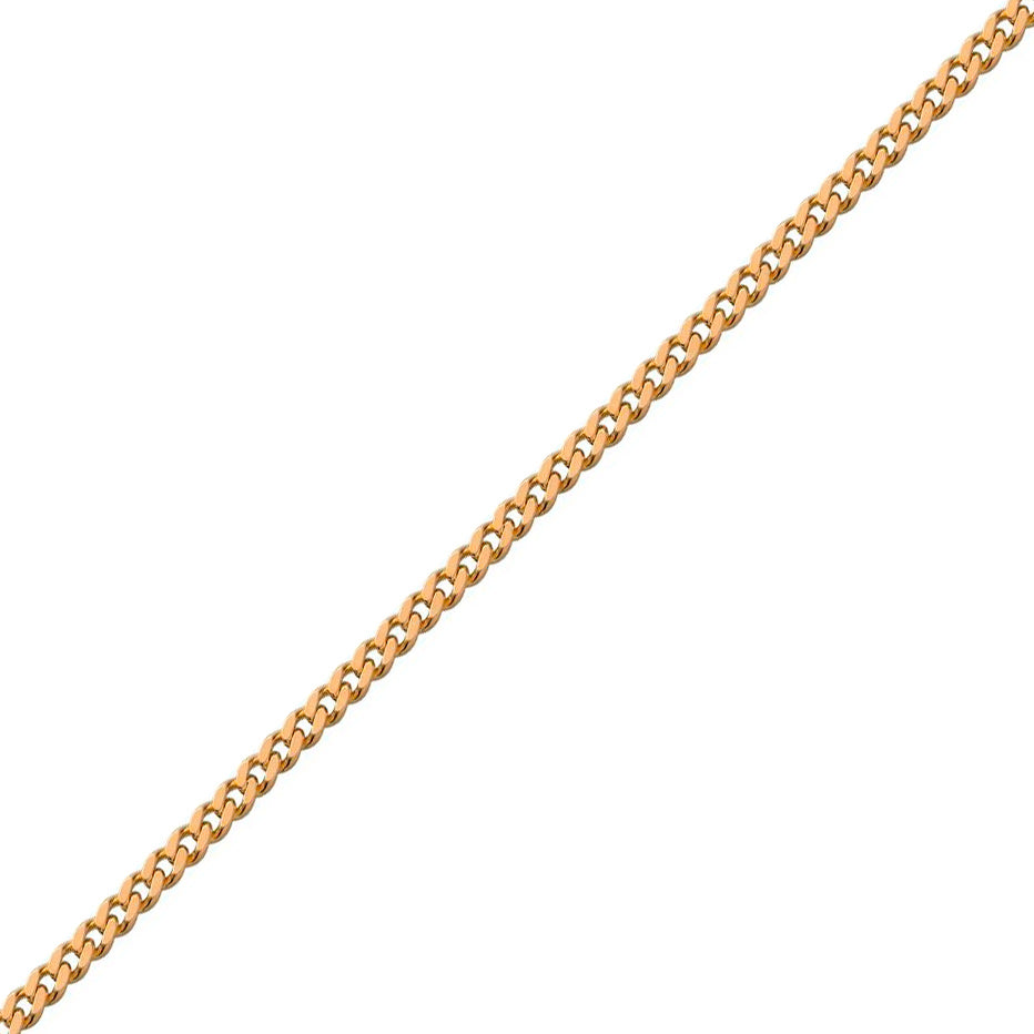 14K Panser Facet 42cm 0,45mm Guld Halskæde