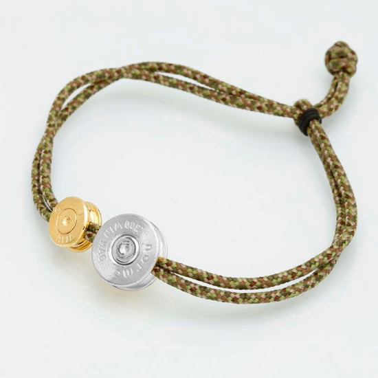 14K A Rise up 9mm sølv 13mm guld patron armbånd